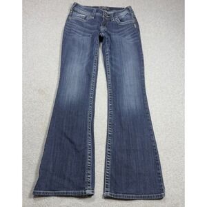 Silver Jeans Womens 27x32 SUKI Bootcut Straight Leg Midrise Heavy Denim